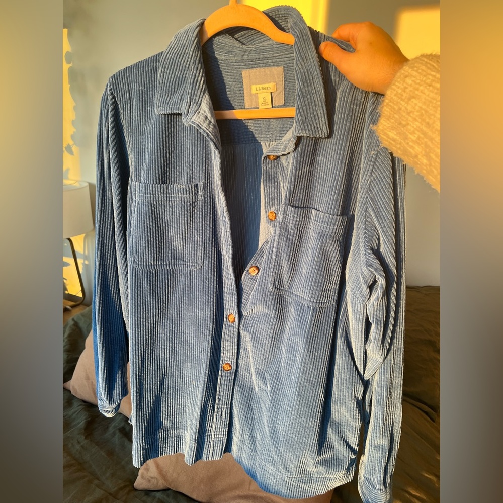 Ll Bean Corduroy Button Down Jacket - image 1